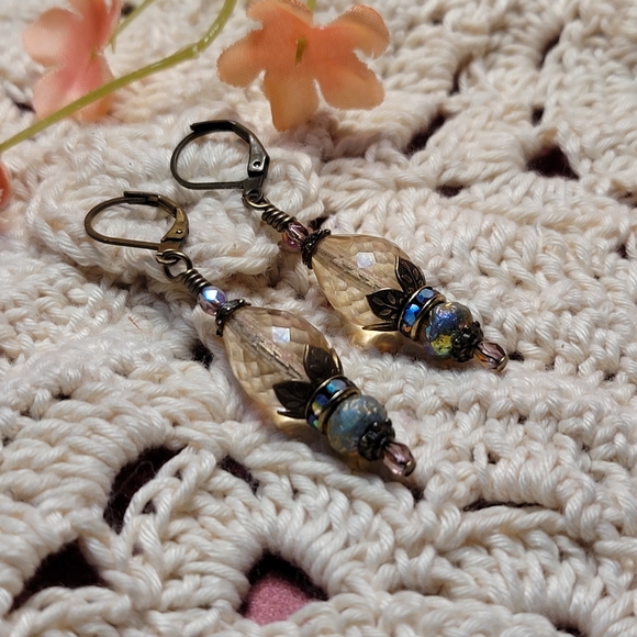 Romantic Victorian drop earrings new handmade - Picture 6 of 12